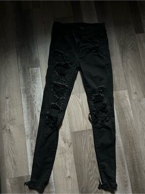 American Eagle Black Ripped Jeans